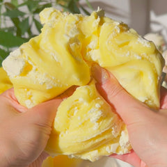 Yuzu Wagashi Zen Garden Yellow DIY Clay Slime Fantasies Shop Unboxed Squeeze