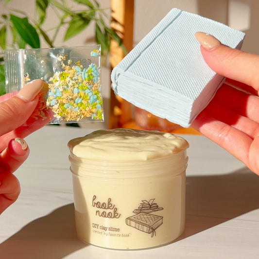 Book Nook Beige Paper Colored DIY Clay Slime Cozy Coffee Shop Slime Fantasies Shop 9oz Set