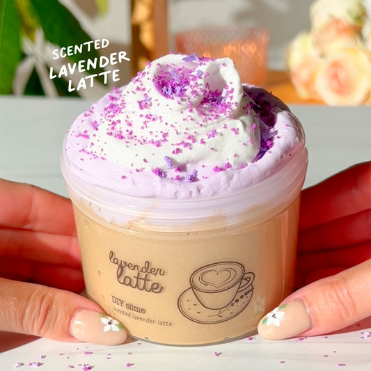 Lavender Latte Coffee Brown Milky Purple Cozy Coffee Shop Slime Fantasies Shop 9oz Front View