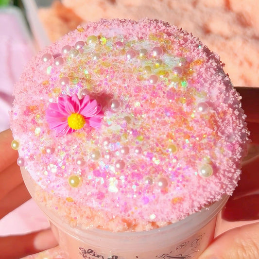 Wicked Duo Glindas Quadling Land Peachy Pastel Pink Butter Snow Fizz Slime Slime Fantasies Shop 9 oz Top View