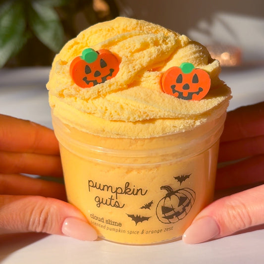 Pumpkin Guts Halloween Orange Cloud Slime Fantasies Shop 9oz Front View 2