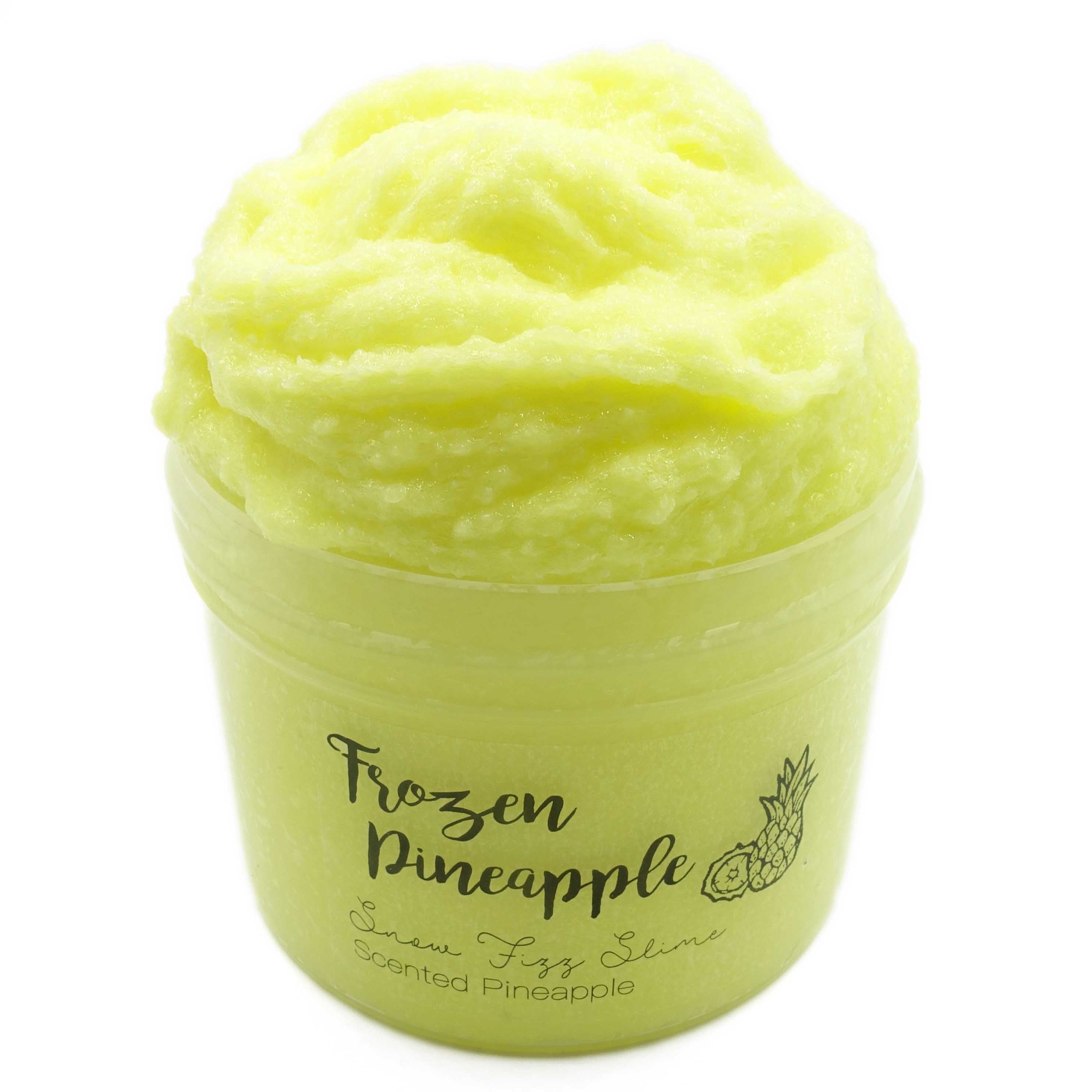 Frozen Pineapple  Yellow Snow Fizz Slime – Slime Fantasies