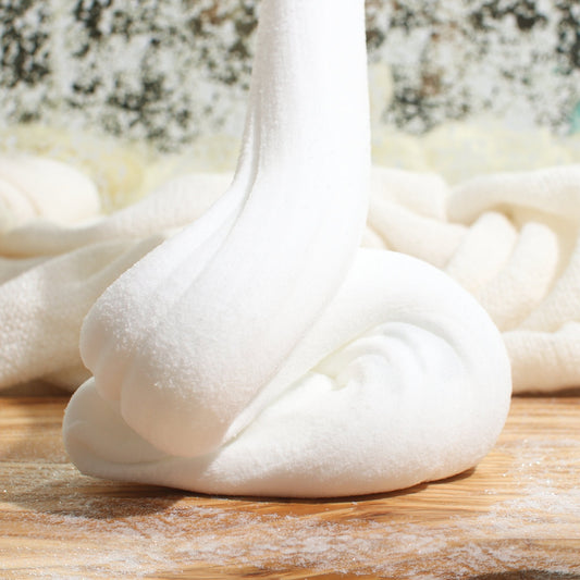 Cupids Fluffy Wings Valentines Slime White Fluffy Cloud Slime Fantasies 9oz Front View Swirl Drizzle