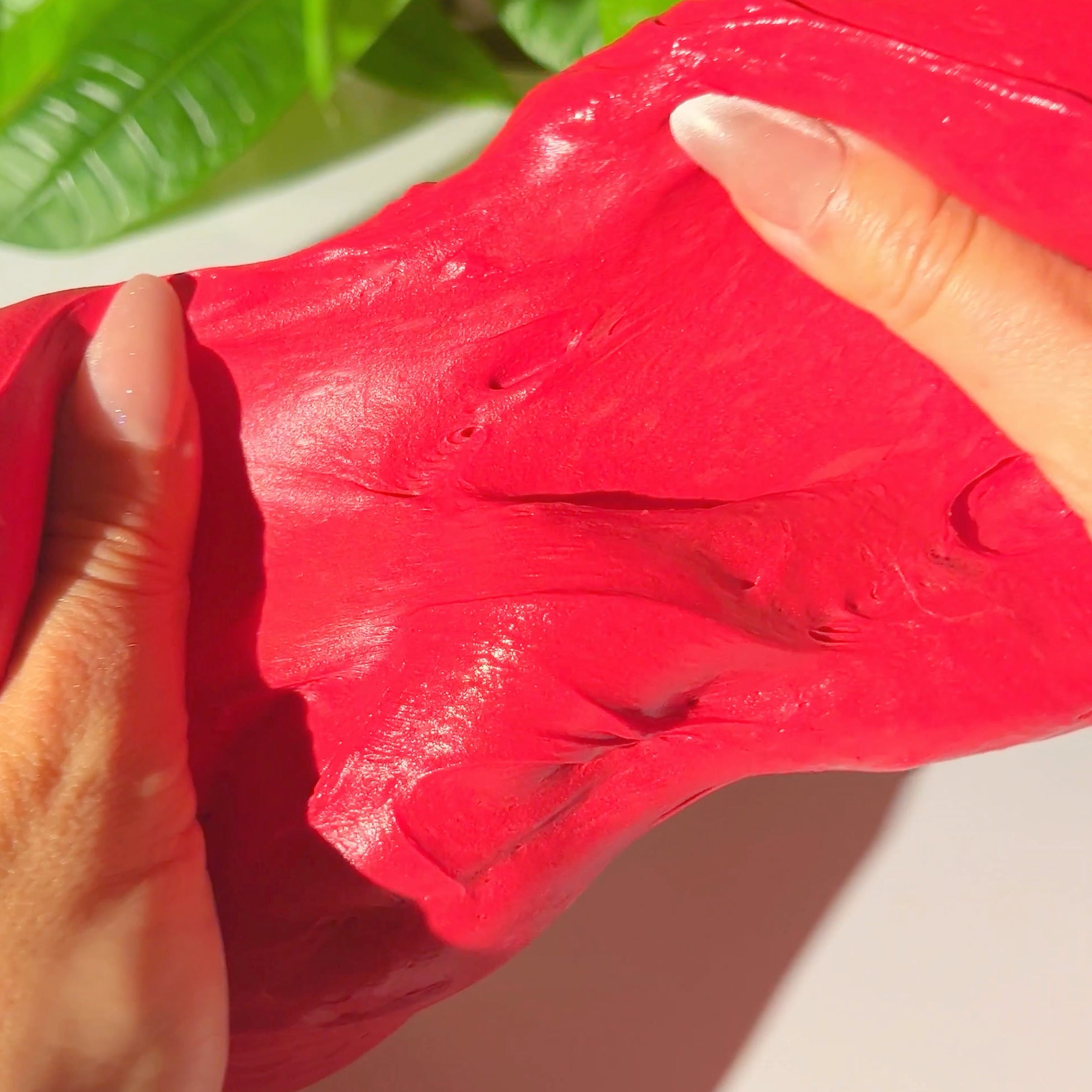 Antique Leather Bound Book Red Glossy Butter Slime Leather Scented Slime Fantasies Shop Stretch