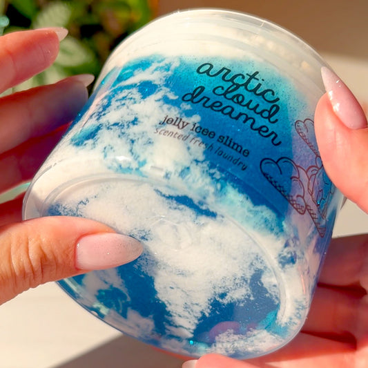 Arctic Cloud Dreamer Winter Clear Cloud Laundry Scented Slime Fantasies Shop 9oz Bottom View