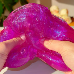 Aura Purple Pink Pigmented Clear Slime with Glitter Fantasies Shop Squeeze 2