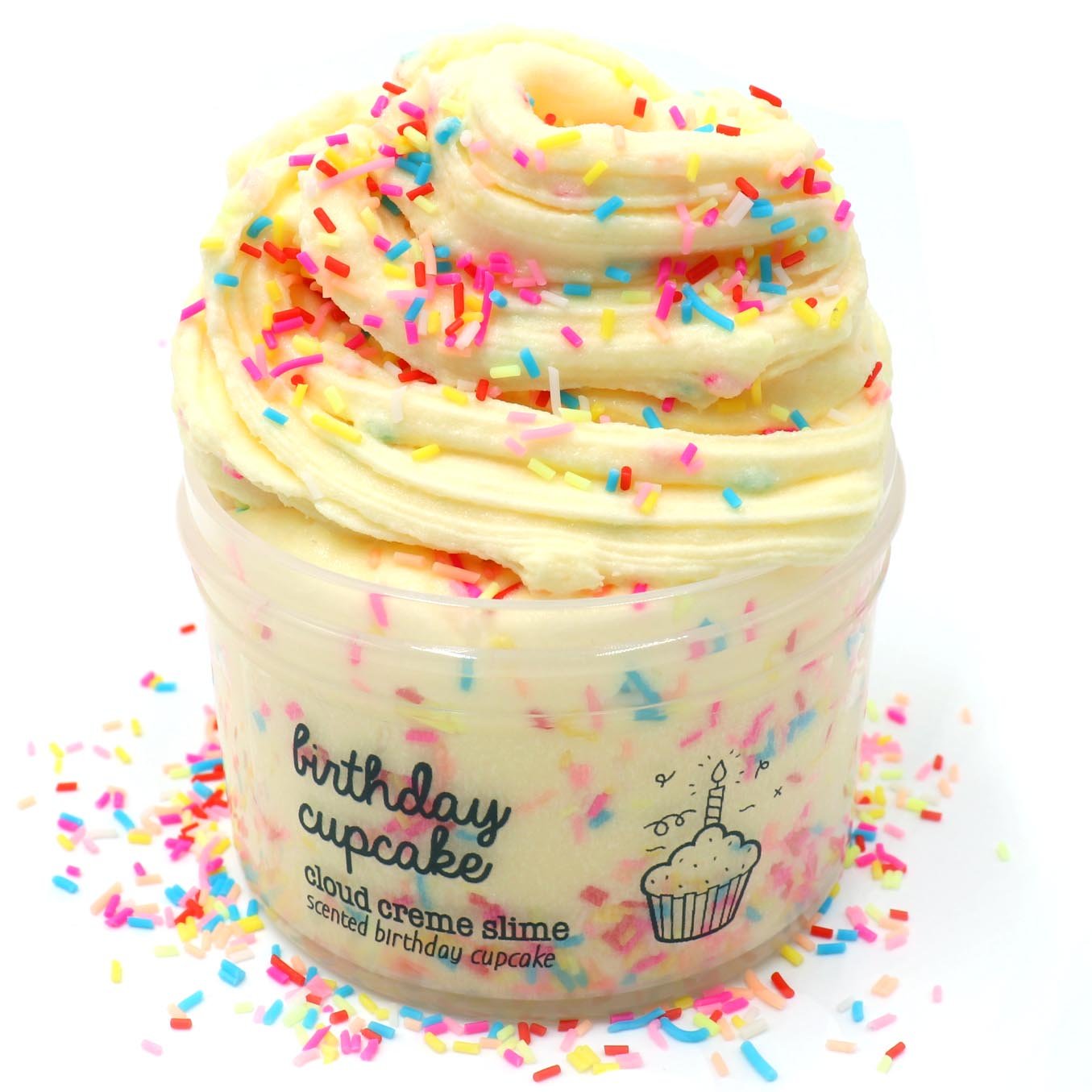 Birthday Cupcake Cloud Creme Slime