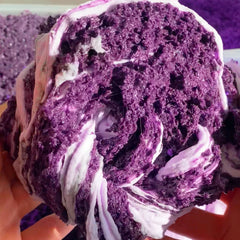 Blueberry Cake Crunch Purple Butter Snow Fizz Crunchy Slime Shop 9oz Front View Holding