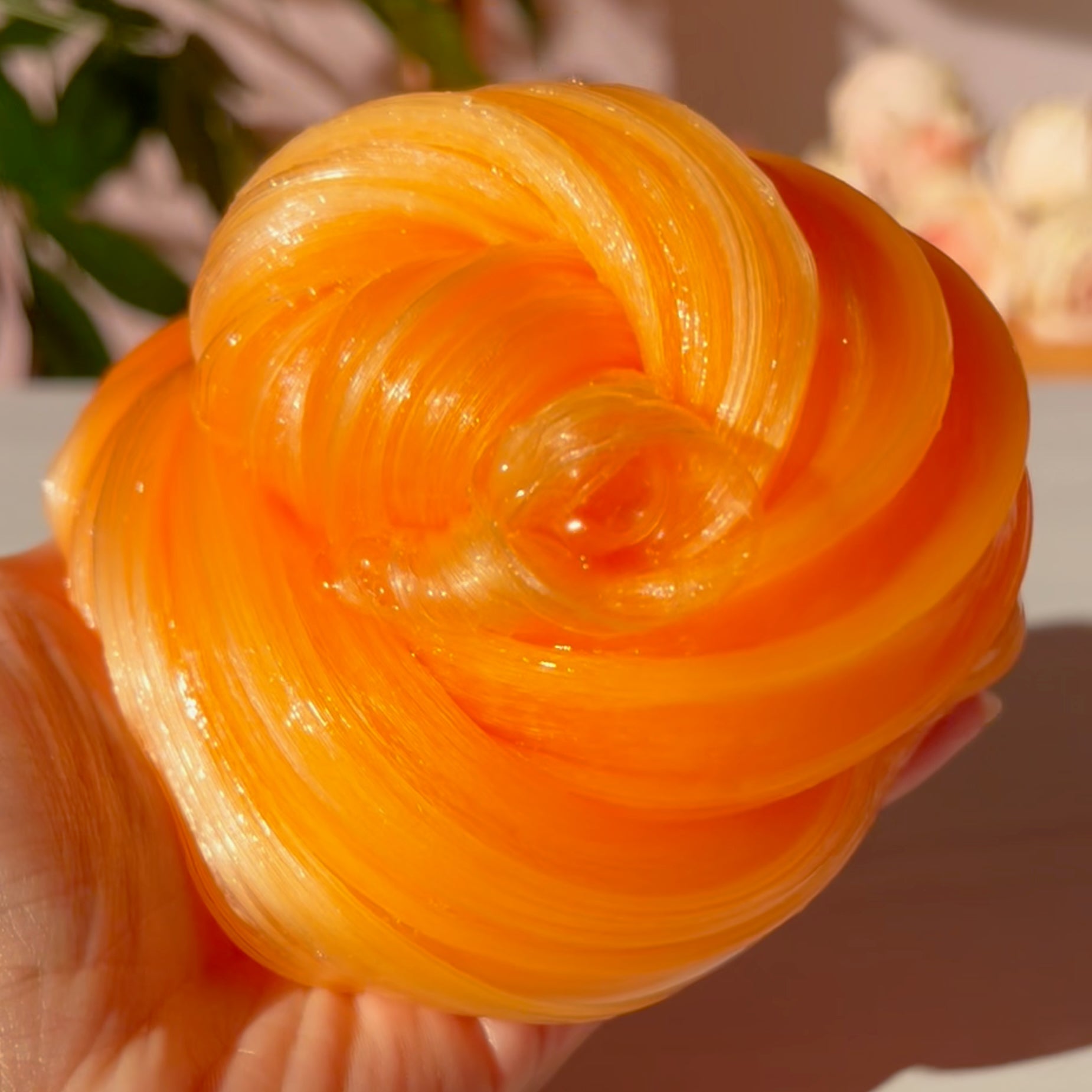 Bunny Juice Translucent Orange Carrot Slime Easter Slime Fantasies Shop Swirl