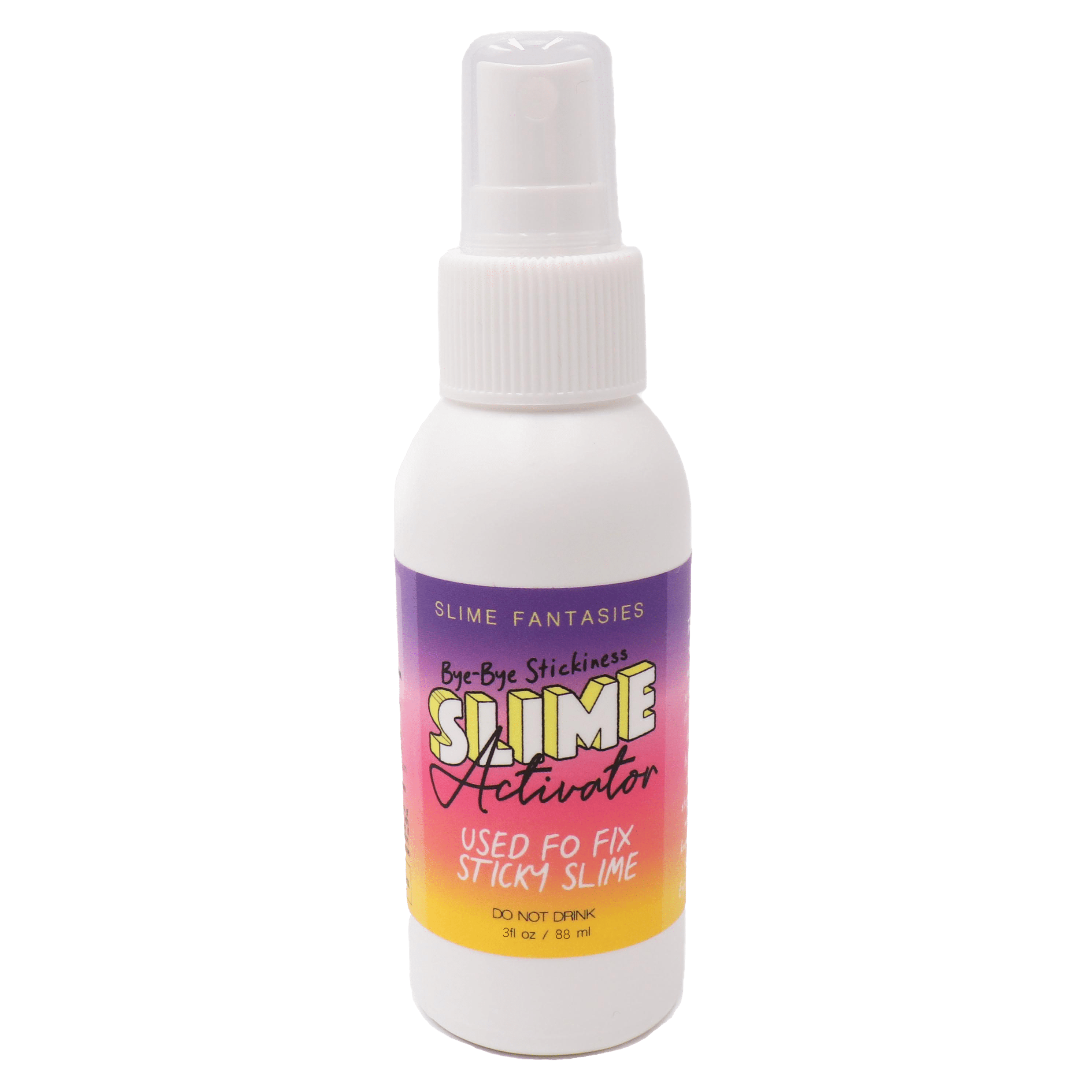 Bye Bye Stickiness Slime Activator Spray Fix Sticky Slime Fantasies Shop Title Front View