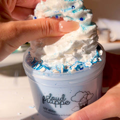 Cloud Frappe Cute Kawaii Blueberry DIY Slime Fantasies Shop 9oz Front View Press 2