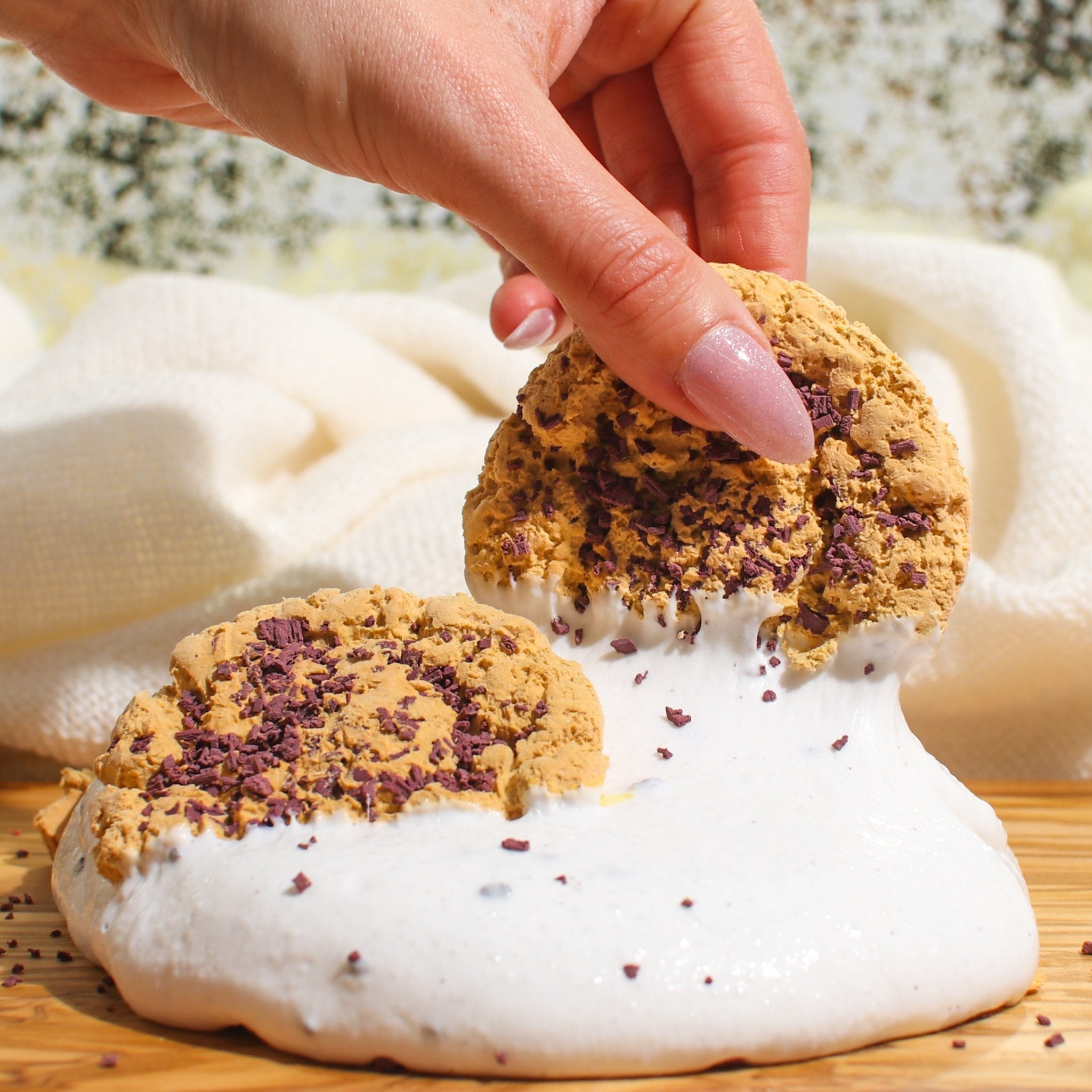 Cookies and Milk Fluffy DIY Clay Butter White Brown Slime Fantasies Shop Pulled