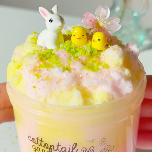 Cottontail Garden Yellow Pink Icee Fluffy Cloud Slime Fantasies Shop 9oz Close Up