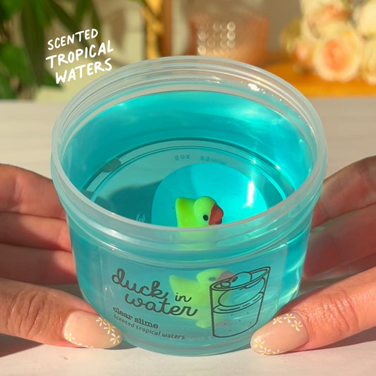 Duck In Water Blue Scented Clear Slime Fantasies Shop 9oz Front View