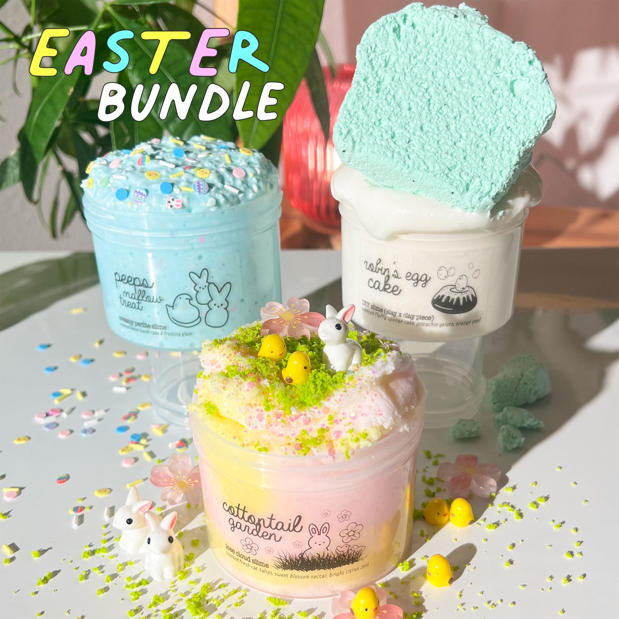 Easter Slime Bundle 2025 Cute Slimes Fantasies Shop 9oz Front View