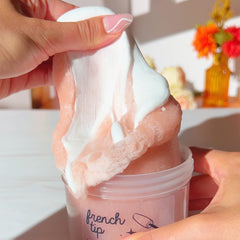 French Tip Nail Salon Beige White Charm Icee Creme Slime Slime Fantasies Shop 9oz Pull