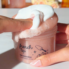 French Tip Nail Salon Beige White Charm Icee Creme Slime Slime Fantasies Shop 9oz Push