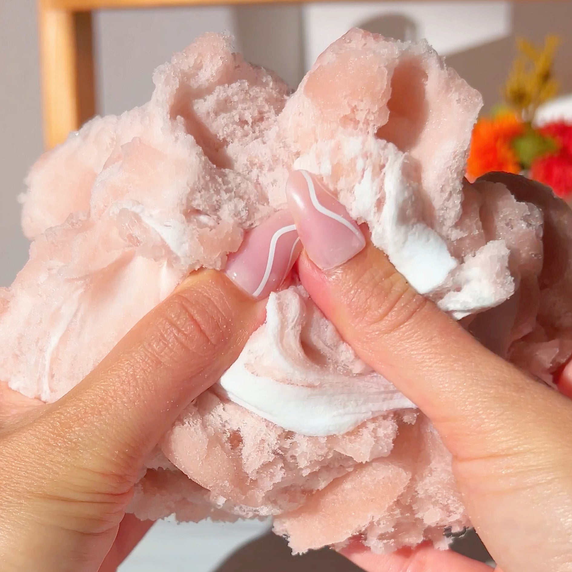French Tip Nail Salon Beige White Charm Icee Creme Slime Slime Fantasies Shop Squeeze