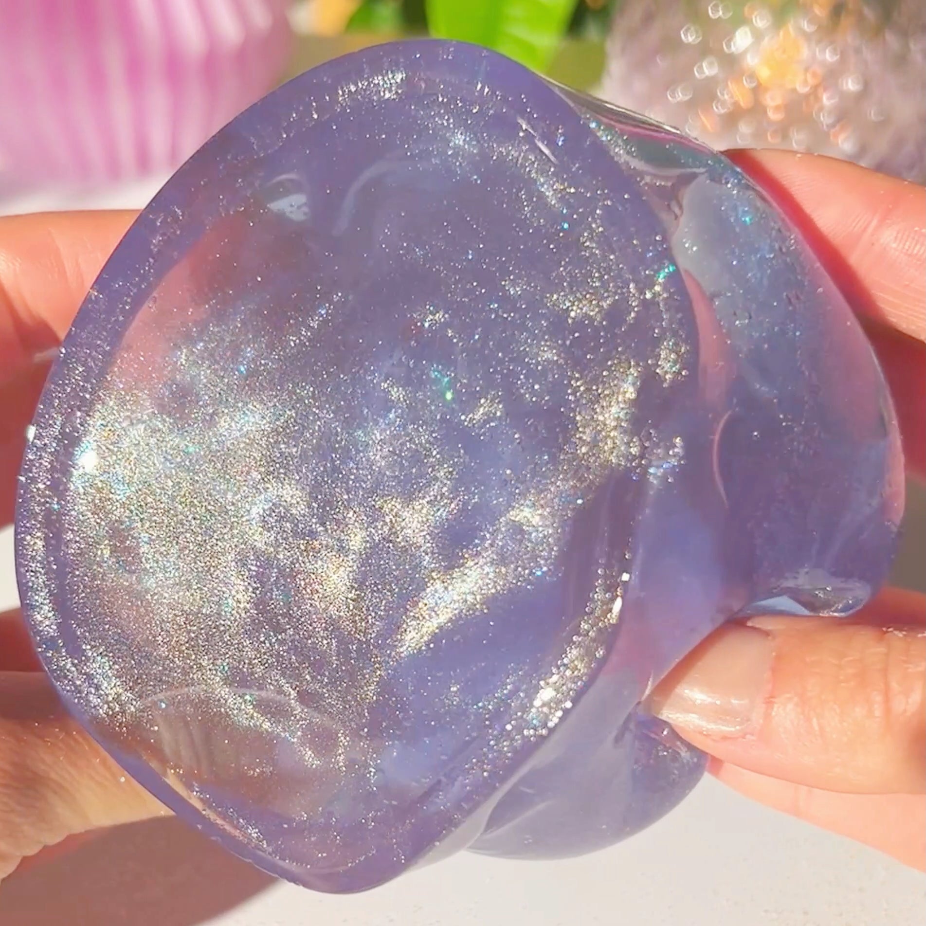 Frozen Swan Lake Icy Purple Blue Shimmer Clear Slime Wisteria Rosewood Lemon Zest Scented Slime Fantasies Shop Unboxed