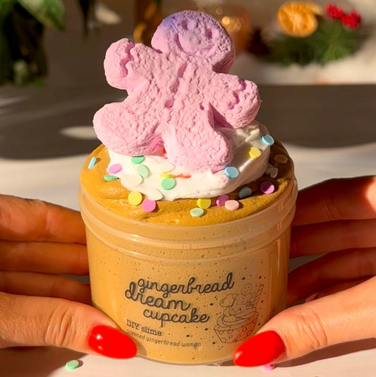 Gingerbread Dream Cupcake Cute Christmas Scented DIY Slime Fantasies 9oz Front View