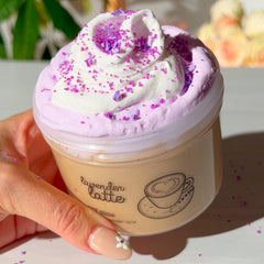 Lavender Latte Coffee Brown Milky Purple Cozy Coffee Shop Slime Fantasies Shop 9oz Sprinkle