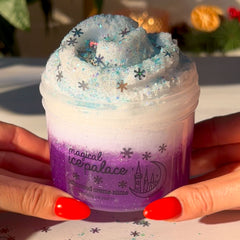 Magical Ice Palace Christmas Winter Glittery Pastel Purple Cloud Creme Slime Fantasies Shop 9oz Front View
