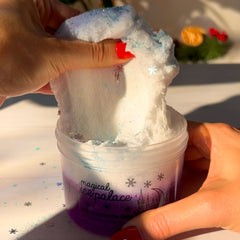 Magical Ice Palace Christmas Winter Glittery Pastel Purple Cloud Creme Slime Fantasies Shop 9oz Pull