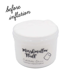 Marshmallow Fluff White Fluffy Inflatable Slime Fantasies 8oz Before Inflation