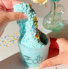 Peeps Mallow Treat Pastel Blue Creamy Perlite Slime Fantasies Shop 9oz Front View Pull