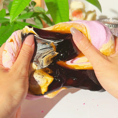 Pink Milk Shaken Espresso Pink Cream Brown DIY Clear Butter Slime Slime Fantasies Shop Stretch