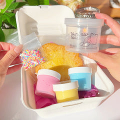 Rainbow Toast Blue Pink Yellow DIY Super Snow Fizz Snow Butter Slime Slime Fantasies Shop 9 oz Set