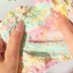 Rainbow Toast Blue Pink Yellow DIY Super Snow Fizz Snow Butter Slime Slime Fantasies Shop Mixed Stretch