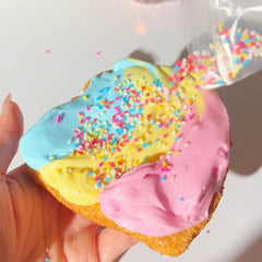 Rainbow Toast Blue Pink Yellow DIY Super Snow Fizz Snow Butter Slime Slime Fantasies Shop Sprinkle