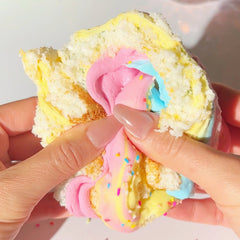 Rainbow Toast Blue Pink Yellow DIY Super Snow Fizz Snow Butter Slime Slime Fantasies Shop Squeeze 2