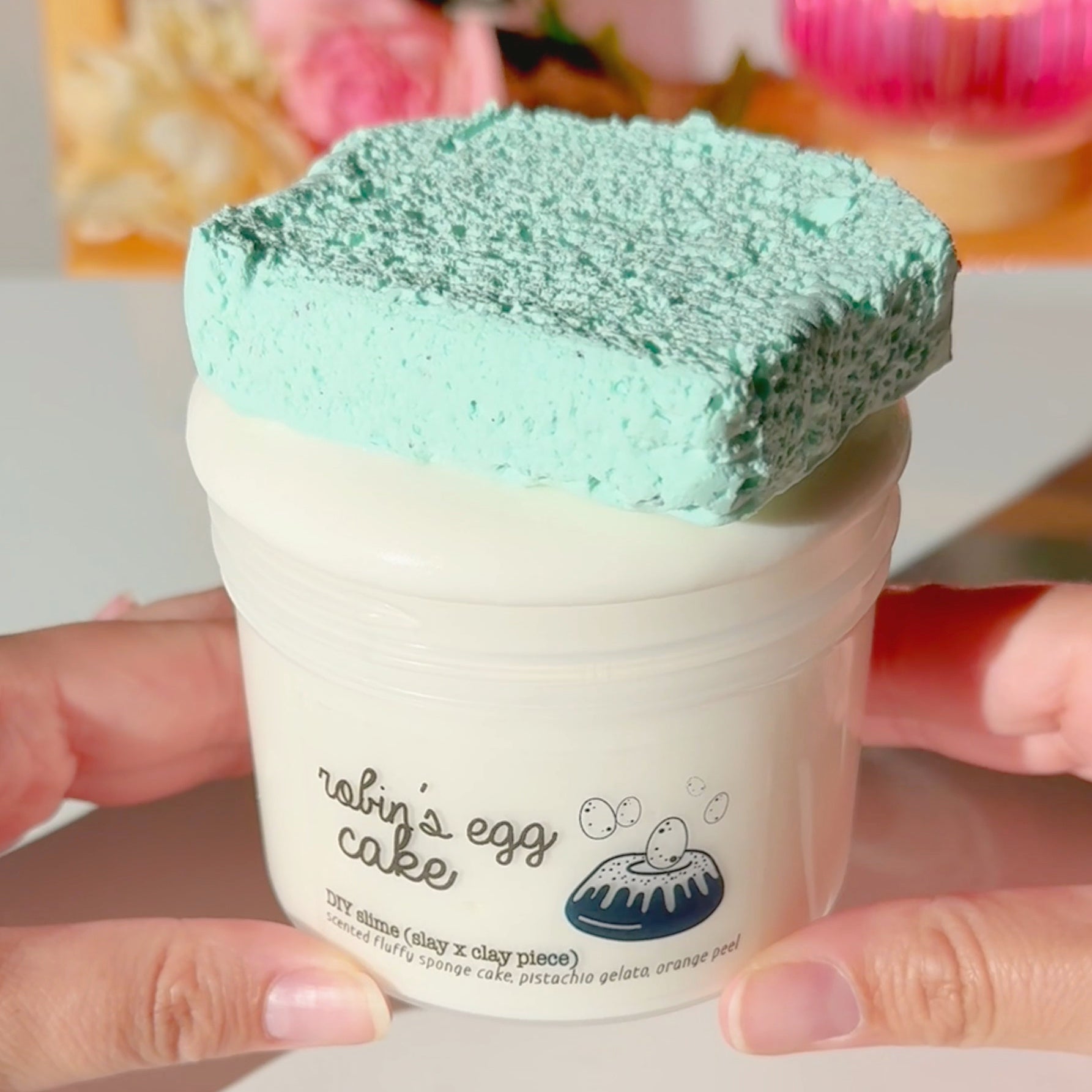 Robins Egg Cake DIY Clay Slime Kit Easter Slime Fantasies Shop 9oz Front View