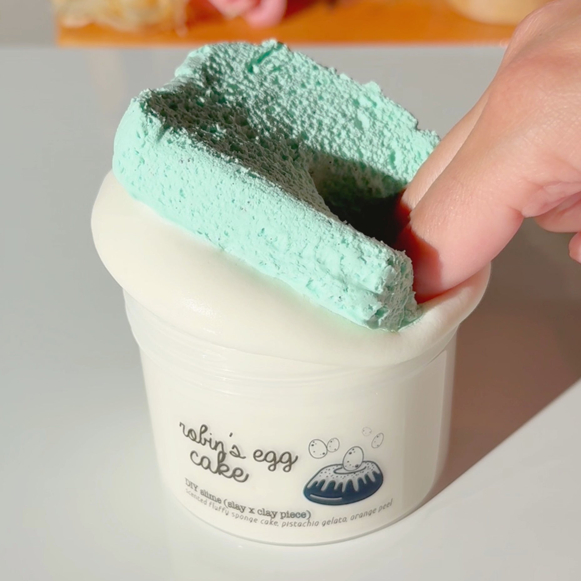 Robins Egg Cake DIY Clay Slime Kit Easter Slime Fantasies Shop 9oz Front View Sink