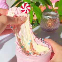 Rudolph Frappe DIY Pink Yellow Rainbow Small Perlite Snow Butter Slime White Chocoloate Peppermint Scented Slime Fantasies Shop 9 oz Pull