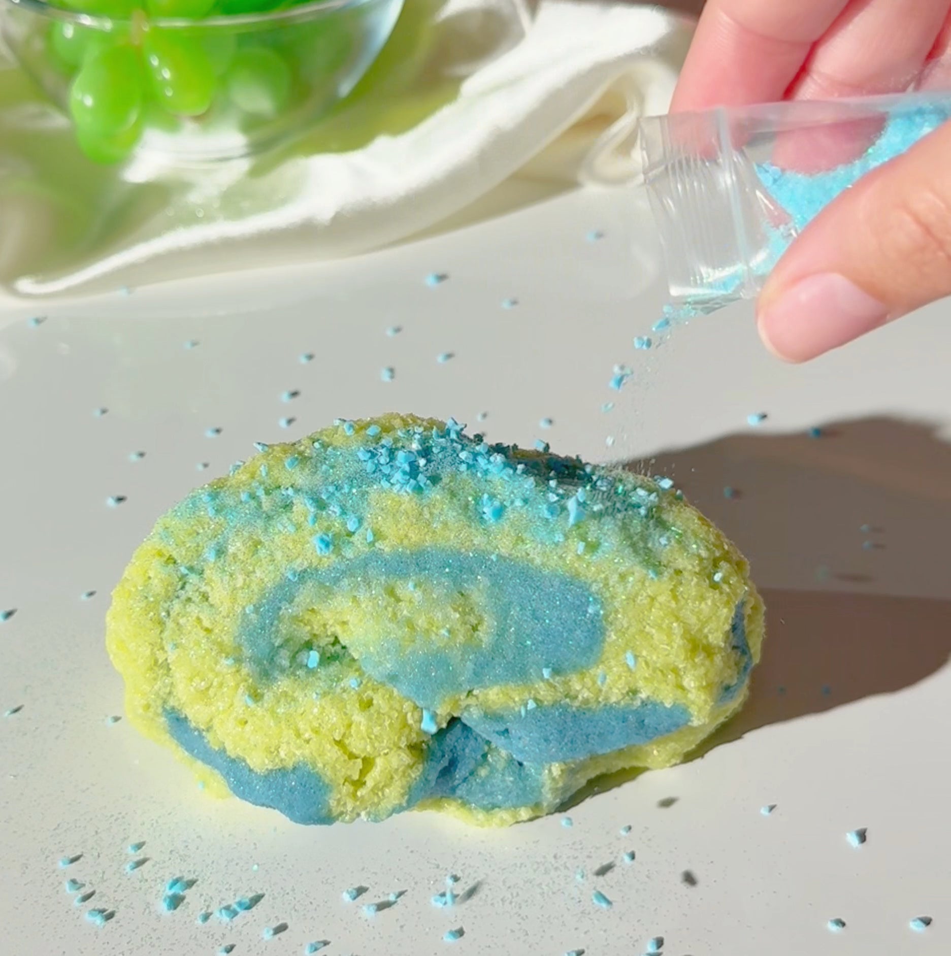 Sour Patch Grapes Blue Green Sand Fizz Slime Fantasies Shop Assembly Sprinkles