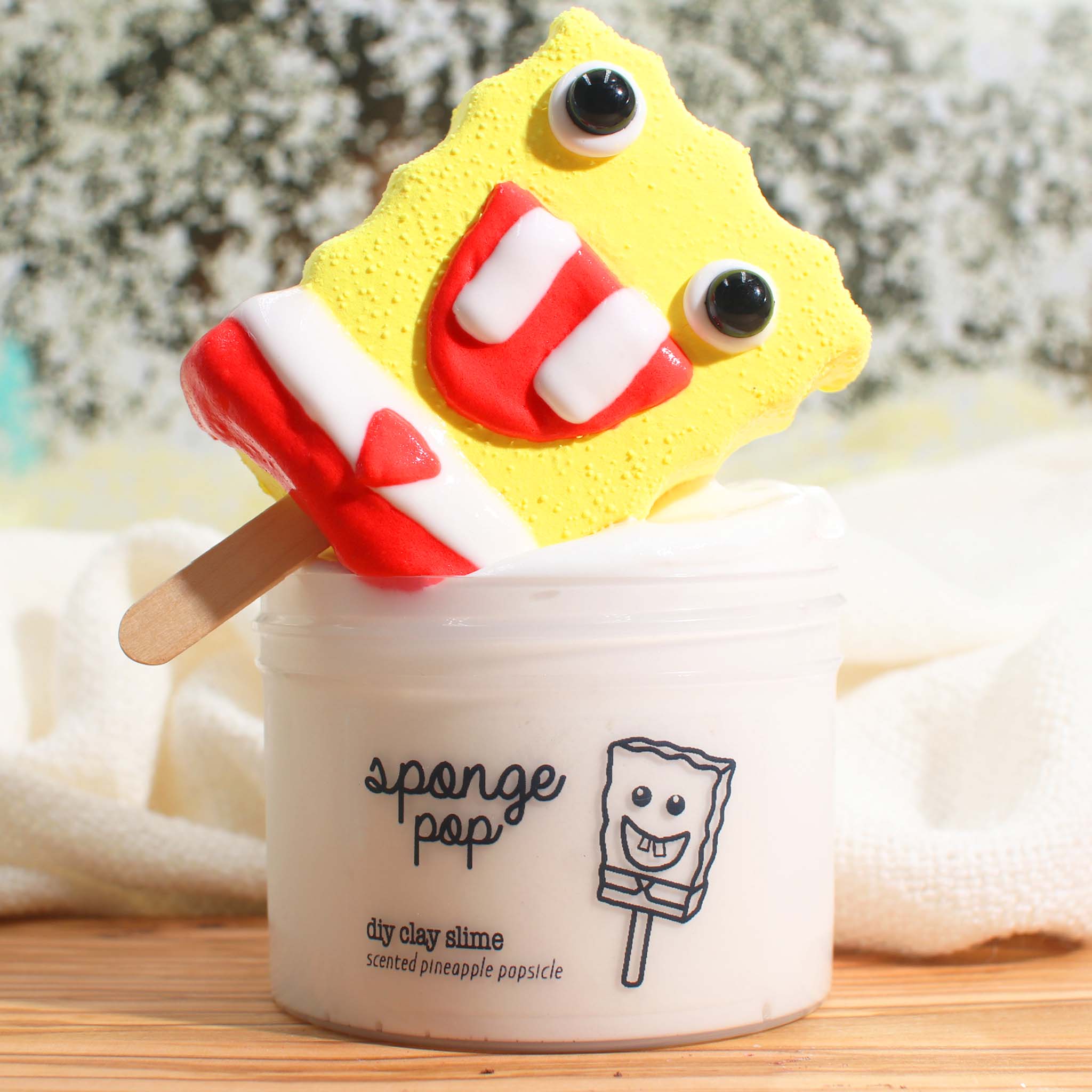 Sponge Pop DIY Slime Butter Clay Kit Spongebob Slime Fantasies Shop 9oz Front View