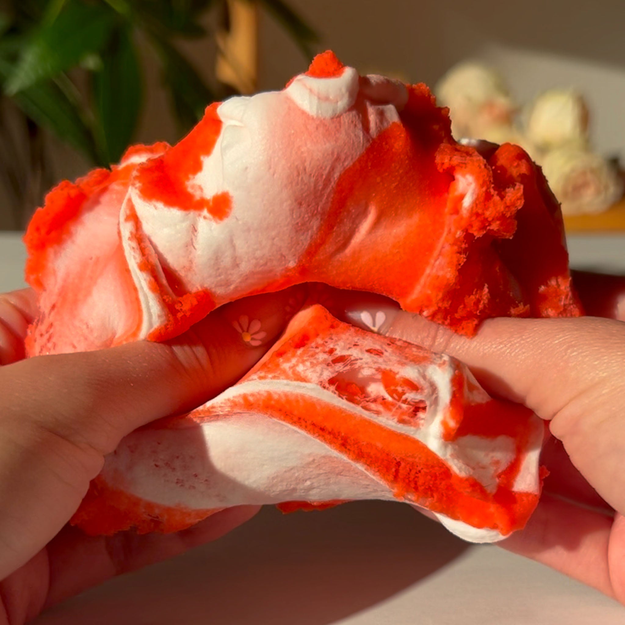 Strawberries and Whipped Cream Valentines Day Slime Fantasies Shop Squeeze