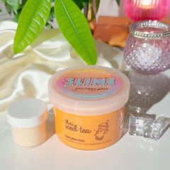 Thai Iced Tea Orange Chewy Thick and Glossy Slime Fantasies Shop Set Components