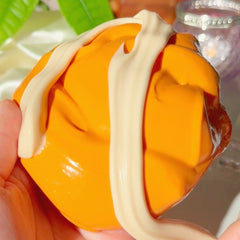 Thai Iced Tea Orange Chewy Thick and Glossy Slime Fantasies Shop Assembly Condensed Milk Spreading