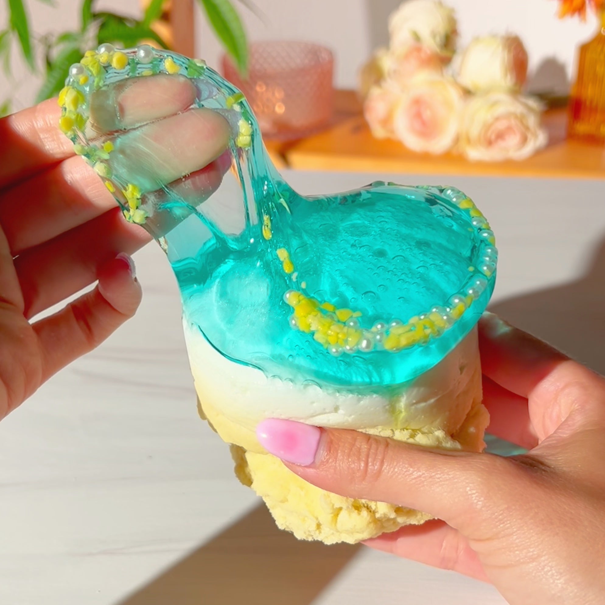 Waikiki Beach Ocean Layered Cloud Creme Clear Slime Fantasies Shop Unboxed Pull