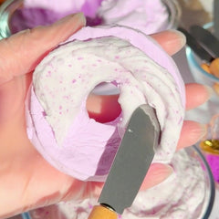 Whipped Blueberry Bagel Purple DIY Clay Butter Slime Fantasies Shop Clay Bagel Spread
