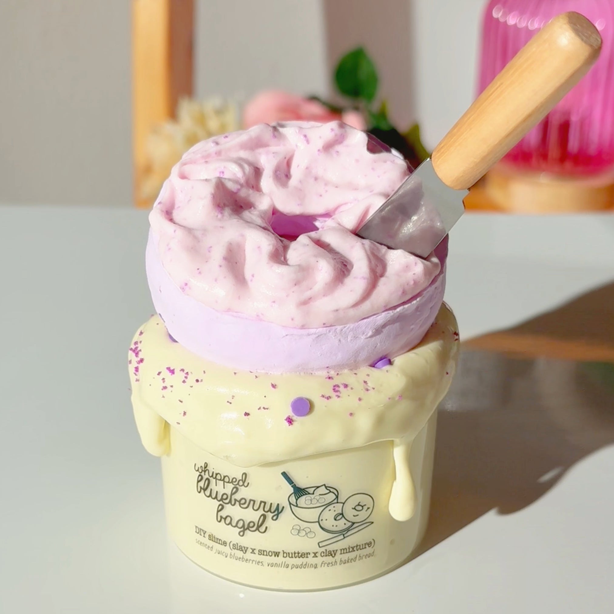 Whipped Blueberry Bagel Purple DIY Clay Butter Slime Fantasies Shop 9oz Assembled