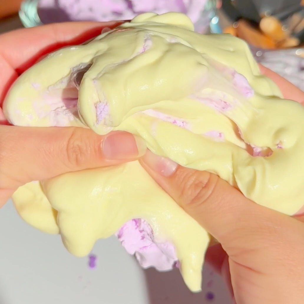 Whipped Blueberry Bagel Purple DIY Clay Butter Slime Fantasies Shop Unboxed Squish