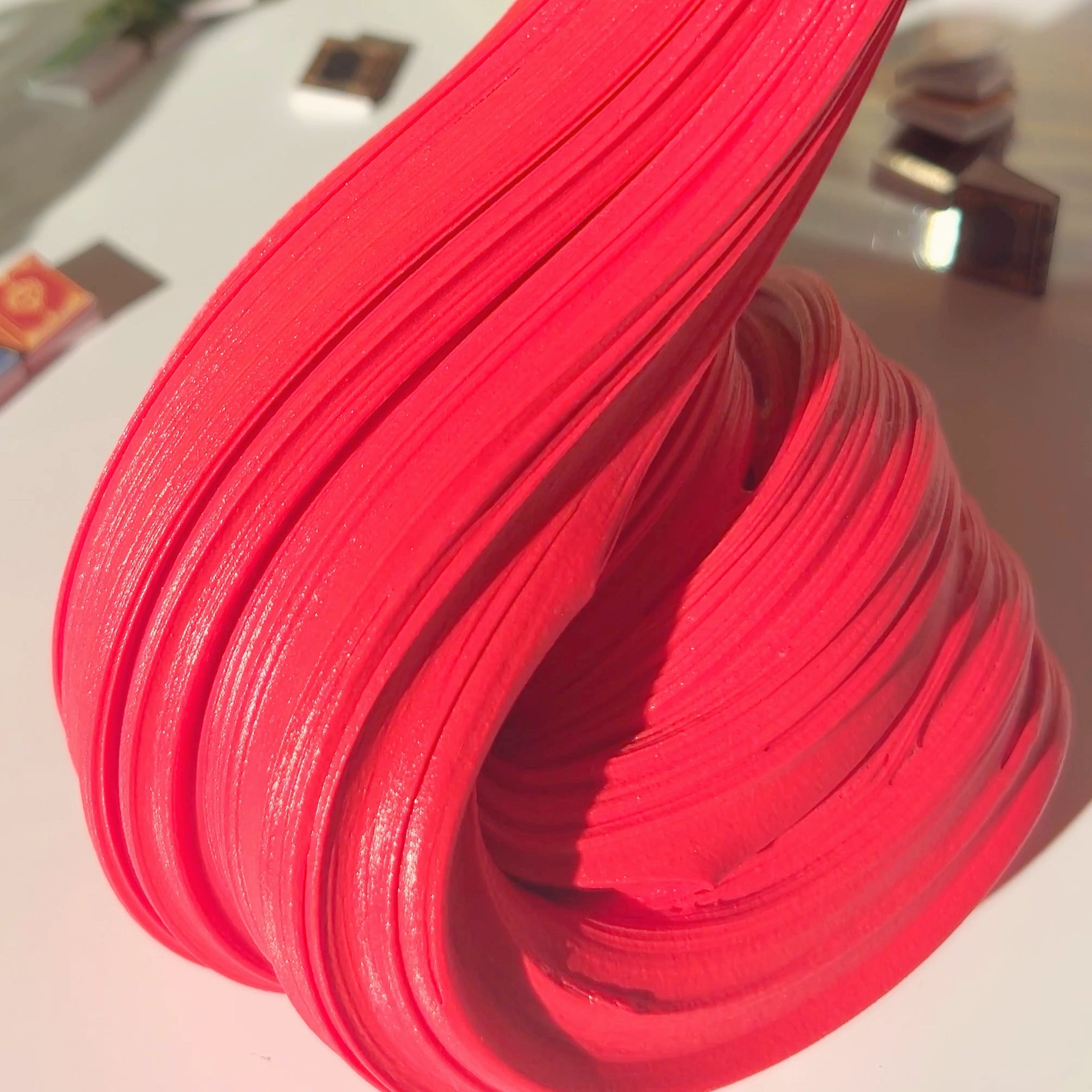 Antique Leather Bound Book Red Glossy Butter Slime Leather Scented Slime Fantasies Shop Drizzle