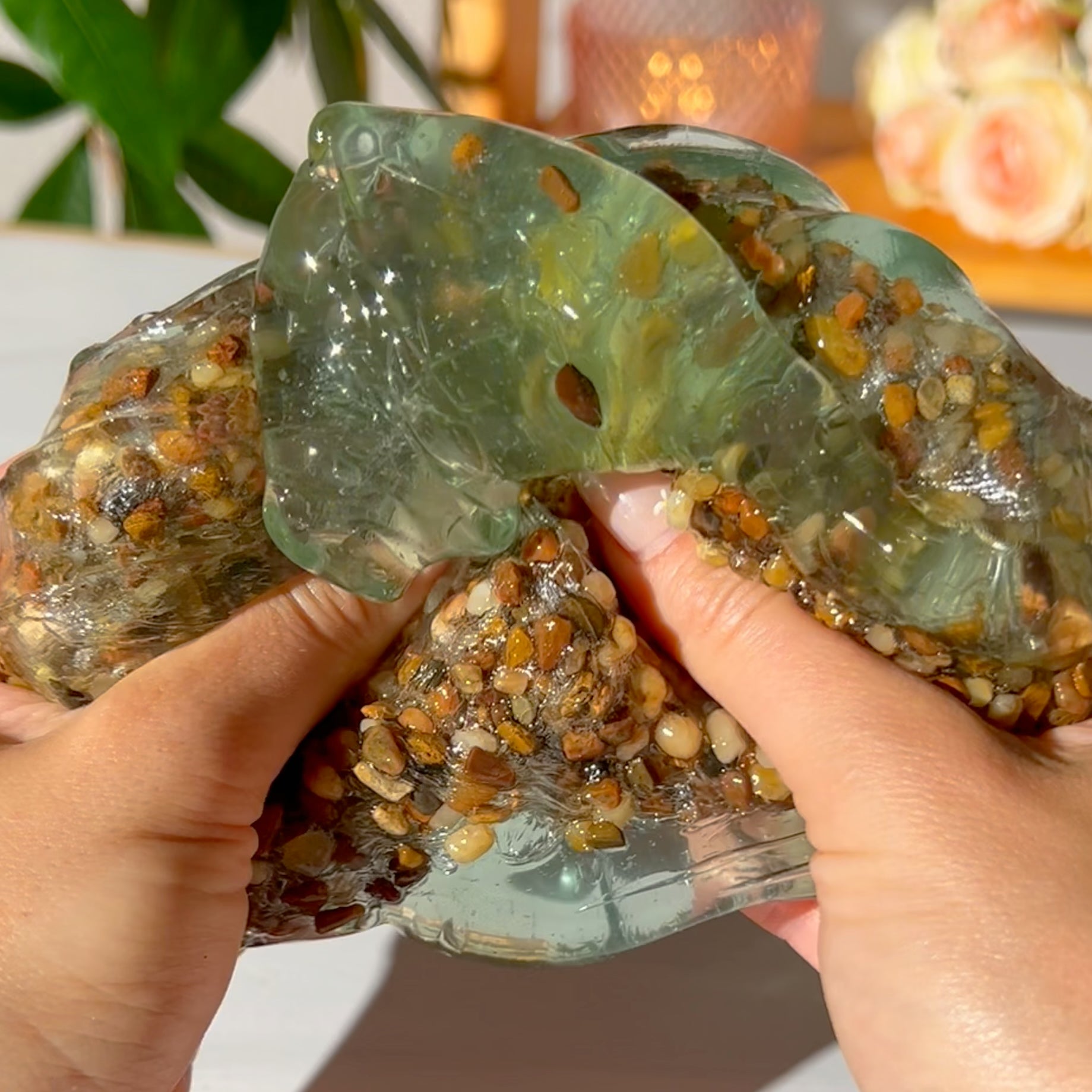 Koi Pond Slime (slow stretch + slightly foggy for authentic look) Clear Slime
