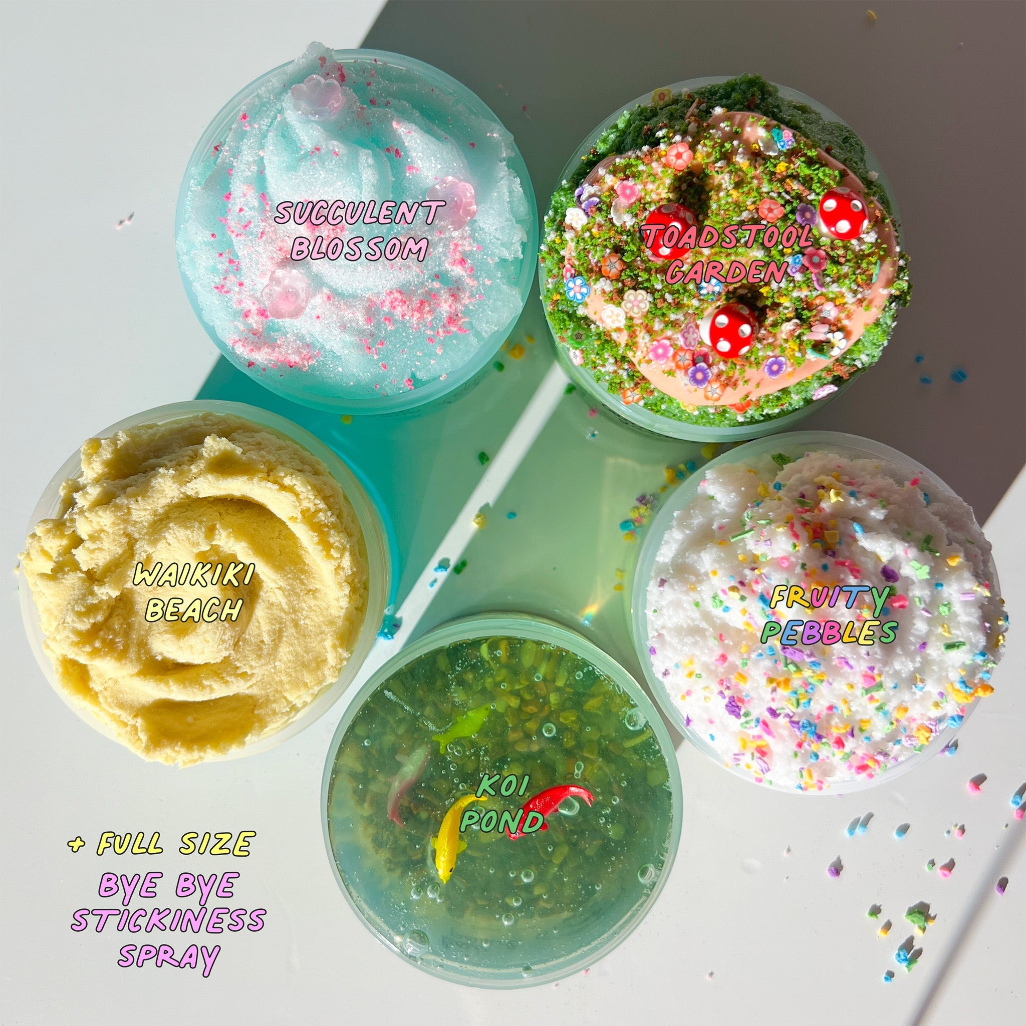 Slime Best Seller Bundle Slime Set Slime Gift Set Slime Fantasies Shop 9oz Top View