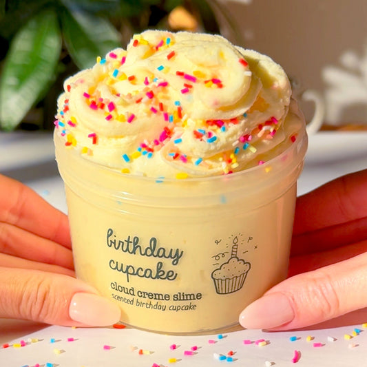 Birthday Cupcake Cloud Creme Slime Fantasies 9oz Front View
